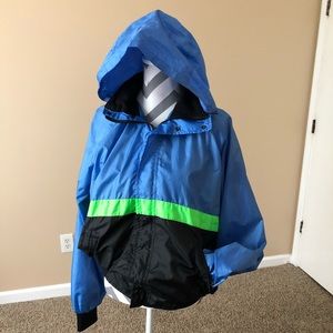 Bright colored windbreaker